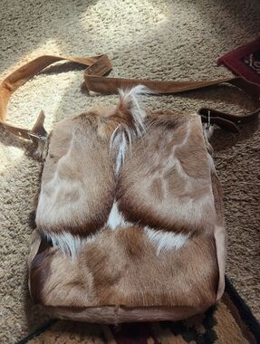 Natural Brown Antelope Crossbody Bag